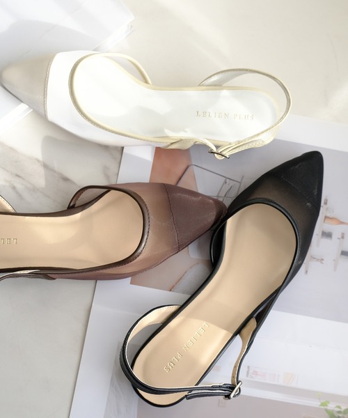 AmiAmi（アミアミ）の「ポインテッドトゥパンプス/バックストラップミュール（サンダル・レディース・シルバー/ブラック系その他/ベージュ系その他/シルバー系その他/アイボリー/グレイッシュベージュ/ブラック/ホワイト系その他/ピンクベージュ/ゴールド系その他/ホワイト系その他2/ブラック系その他3/ブラウン系その他/ブラック系その他2・LL/S/M/L）」の18枚目の写真