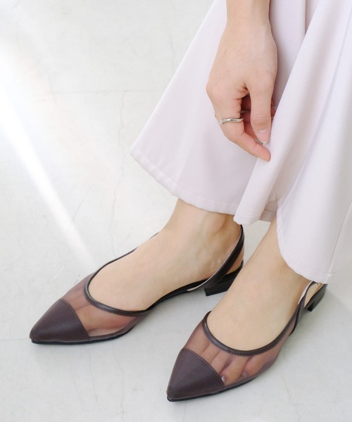 AmiAmi（アミアミ）の「ポインテッドトゥパンプス/バックストラップミュール（サンダル・レディース・シルバー/ブラック系その他/ベージュ系その他/シルバー系その他/アイボリー/グレイッシュベージュ/ブラック/ホワイト系その他/ピンクベージュ/ゴールド系その他/ホワイト系その他2/ブラック系その他3/ブラウン系その他/ブラック系その他2・LL/S/M/L）」の19枚目の写真