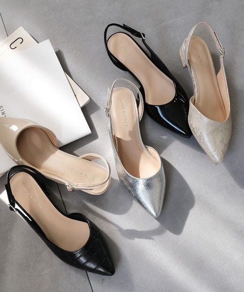 AmiAmi（アミアミ）の「ポインテッドトゥパンプス/バックストラップミュール（サンダル・レディース・シルバー/ブラック系その他/ベージュ系その他/シルバー系その他/アイボリー/グレイッシュベージュ/ブラック/ホワイト系その他/ピンクベージュ/ゴールド系その他・LL/S/M/L）」の21枚目の写真