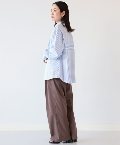 Ray BEAMS（レイビームス）の「Ray BEAMS / 2タック ストレート カラー パンツ（その他パンツ・レディース・ダークブラウン/ミント/レッド系その他・0/1）」の4枚目の写真