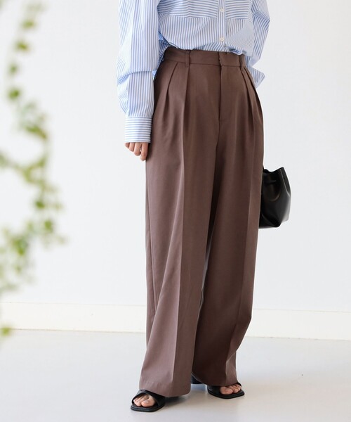 Ray BEAMS（レイビームス）の「Ray BEAMS / 2タック ストレート カラー パンツ（その他パンツ・レディース・ダークブラウン/ミント/レッド系その他・0/1）」の18枚目の写真