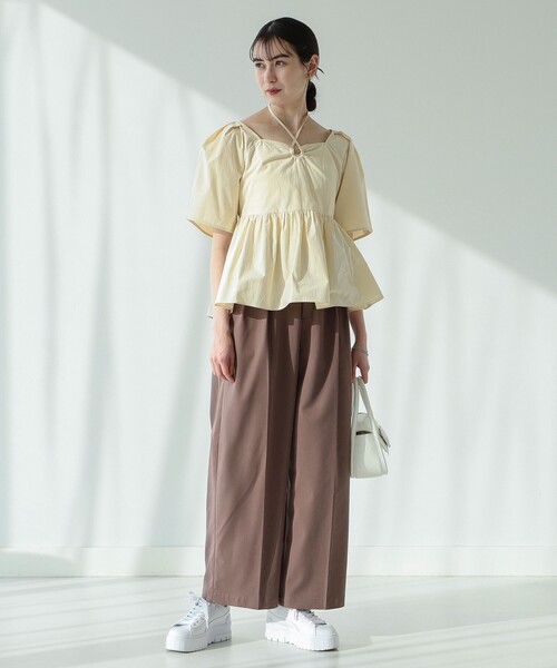 Ray BEAMS（レイビームス）の「Ray BEAMS / 2タック ストレート カラー パンツ（その他パンツ・レディース・ダークブラウン/ミント/レッド系その他・0/1）」の15枚目の写真