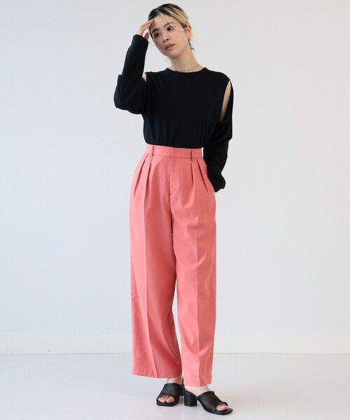 Ray BEAMS（レイビームス）の「Ray BEAMS / 2タック ストレート カラー パンツ（その他パンツ・レディース・ダークブラウン/ミント/レッド系その他・0/1）」の12枚目の写真