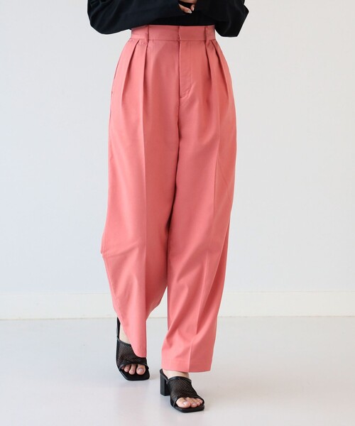 Ray BEAMS（レイビームス）の「Ray BEAMS / 2タック ストレート カラー パンツ（その他パンツ・レディース・ダークブラウン/ミント/レッド系その他・0/1）」の5枚目の写真