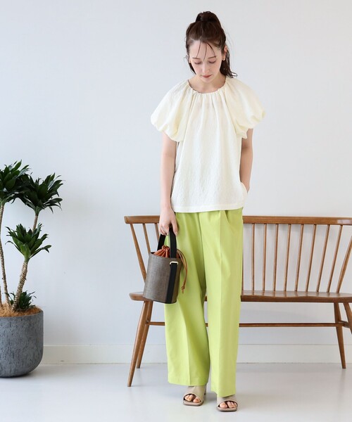 Ray BEAMS（レイビームス）の「Ray BEAMS / 2タック ストレート カラー パンツ（その他パンツ・レディース・ダークブラウン/ミント/レッド系その他・0/1）」の9枚目の写真