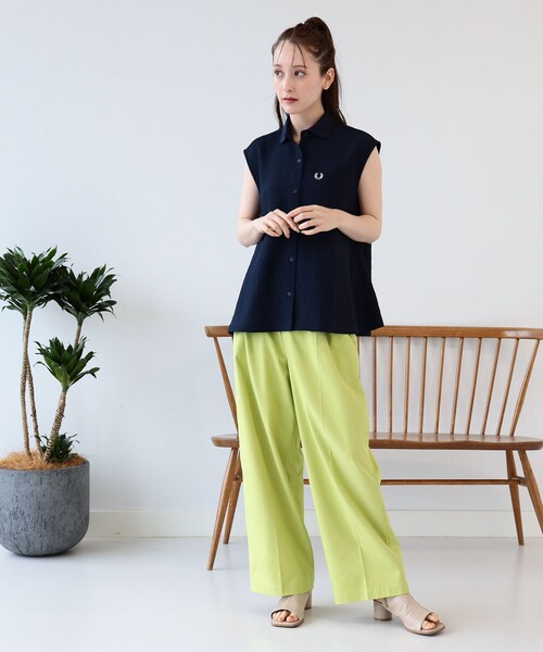 Ray BEAMS（レイビームス）の「Ray BEAMS / 2タック ストレート カラー パンツ（その他パンツ・レディース・ダークブラウン/ミント/レッド系その他・0/1）」の16枚目の写真