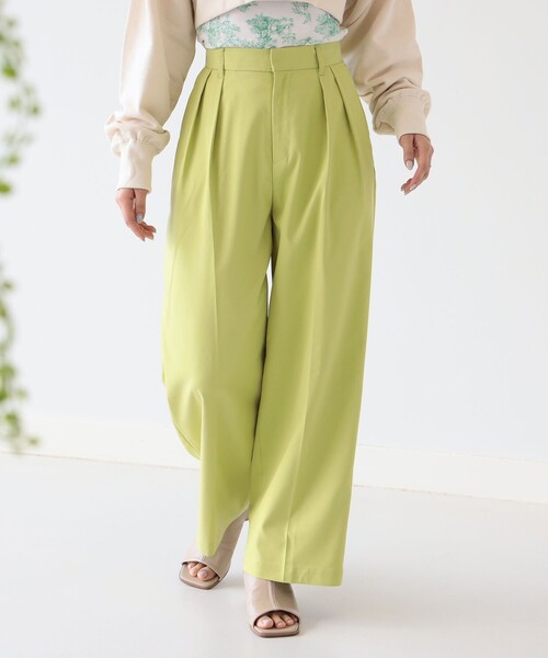 Ray BEAMS（レイビームス）の「Ray BEAMS / 2タック ストレート カラー パンツ（その他パンツ・レディース・ダークブラウン/ミント/レッド系その他・0/1）」の6枚目の写真