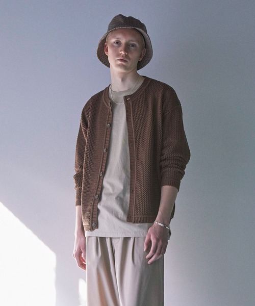 Iroquois（イロコイ）の「5G MESH MOLDED KNIT CD（カーディガン