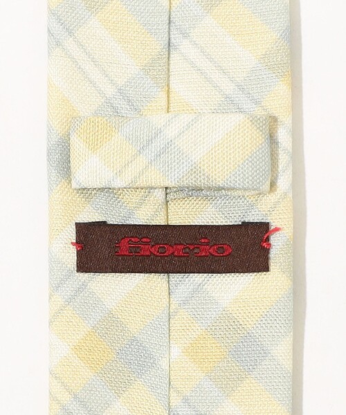 Fiorio(フィオリオ)の「fiorio コットンシルク チェック柄ネクタイ(ネクタイ・メンズ・ブラウン系その他2/ブルー系その他3/レッド系その他2・FREE)」の5枚目の写真