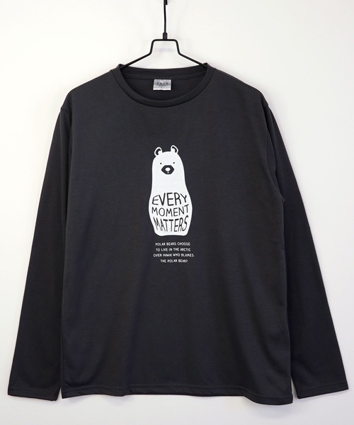 Burner(バーナー)の「【GROOVY STORE】アニマルプリント ロングスリーブTシャツ(Tシャツ/カットソー・メンズ・ミント/ライトブラック/ホワイト/グリーン/グレー/インディゴブルー/ブラック系その他2/ブラック/ベージュ/イエロー/ピンク/ブルー・M/LL/L)」の5枚目の写真