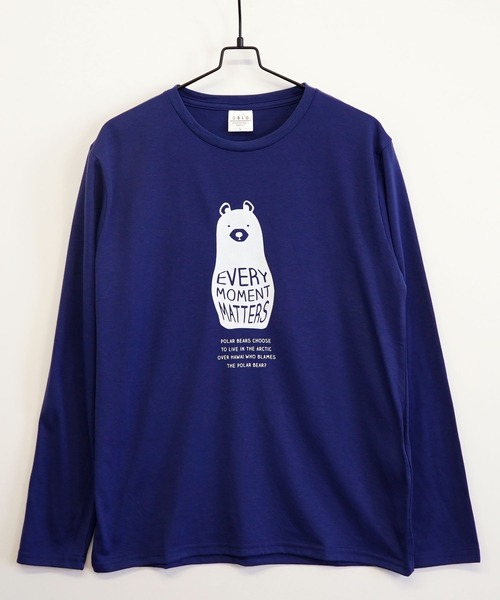 Burner(バーナー)の「【GROOVY STORE】アニマルプリント ロングスリーブTシャツ(Tシャツ/カットソー・メンズ・ミント/ライトブラック/ホワイト/グリーン/グレー/インディゴブルー/ブラック系その他2/ブラック/ベージュ/イエロー/ピンク/ブルー・M/LL/L)」の11枚目の写真