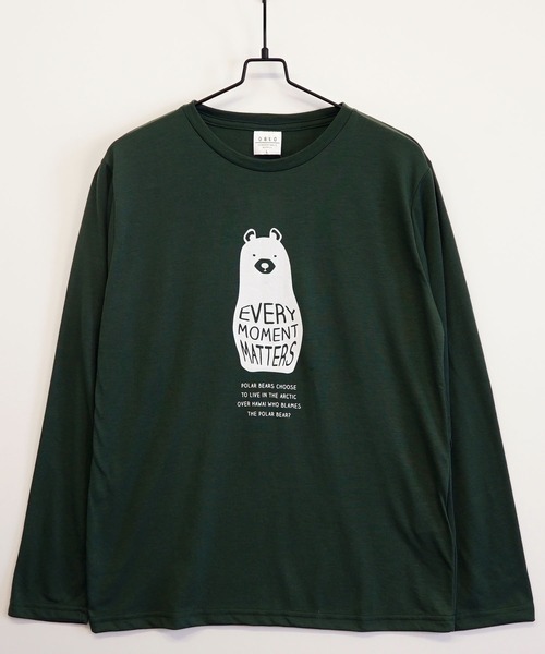 Burner(バーナー)の「【GROOVY STORE】アニマルプリント ロングスリーブTシャツ(Tシャツ/カットソー・メンズ・ミント/ライトブラック/ホワイト/グリーン/グレー/インディゴブルー/ブラック系その他2/ブラック/ベージュ/イエロー/ピンク/ブルー・M/LL/L)」の9枚目の写真