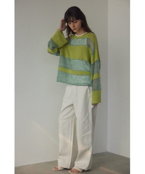 BLACK BY MOUSSY（ブラックバイマウジー）の「random color knit tops(ランダムカラーニットトップス）（ニット/セーター・レディース・ブルー系その他/グリーン系その他/ピンク系その他・FREE）」の10枚目の写真