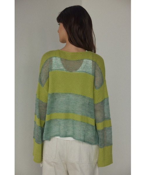 BLACK BY MOUSSY（ブラックバイマウジー）の「random color knit tops(ランダムカラーニットトップス）（ニット/セーター・レディース・ブルー系その他/グリーン系その他/ピンク系その他・FREE）」の6枚目の写真