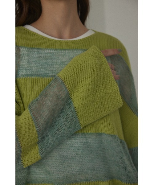 BLACK BY MOUSSY（ブラックバイマウジー）の「random color knit tops(ランダムカラーニットトップス）（ニット/セーター・レディース・ブルー系その他/グリーン系その他/ピンク系その他・FREE）」の11枚目の写真