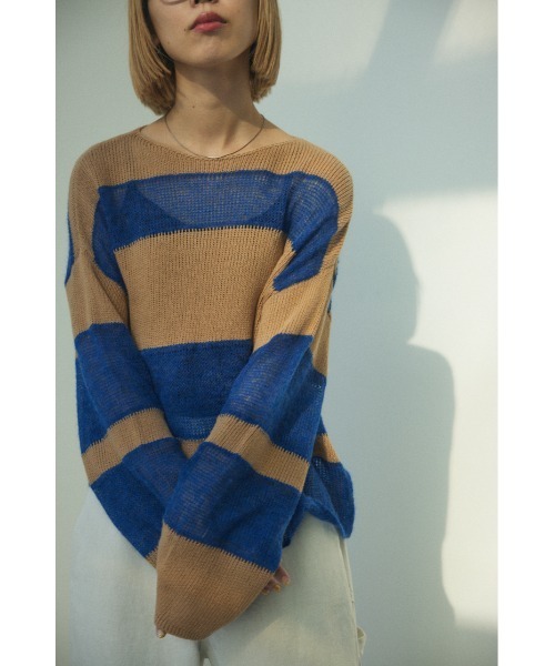 BLACK BY MOUSSY（ブラックバイマウジー）の「random color knit tops(ランダムカラーニットトップス）（ニット/セーター・レディース・ブルー系その他/グリーン系その他/ピンク系その他・FREE）」の18枚目の写真