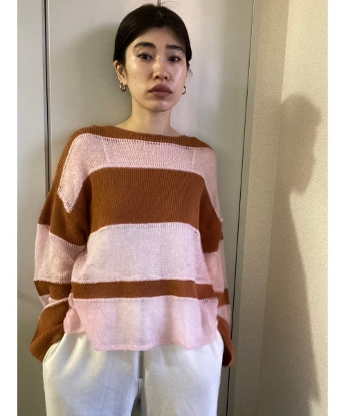 BLACK BY MOUSSY（ブラックバイマウジー）の「random color knit tops(ランダムカラーニットトップス）（ニット/セーター・レディース・ブルー系その他/グリーン系その他/ピンク系その他・FREE）」の8枚目の写真