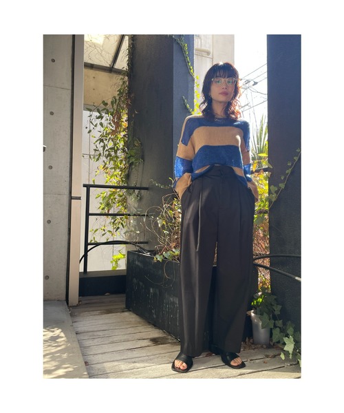 BLACK BY MOUSSY（ブラックバイマウジー）の「random color knit tops(ランダムカラーニットトップス）（ニット/セーター・レディース・ブルー系その他/グリーン系その他/ピンク系その他・FREE）」の4枚目の写真