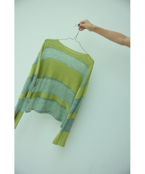 BLACK BY MOUSSY（ブラックバイマウジー）の「random color knit tops(ランダムカラーニットトップス）（ニット/セーター・レディース・ブルー系その他/グリーン系その他/ピンク系その他・FREE）」の17枚目の写真