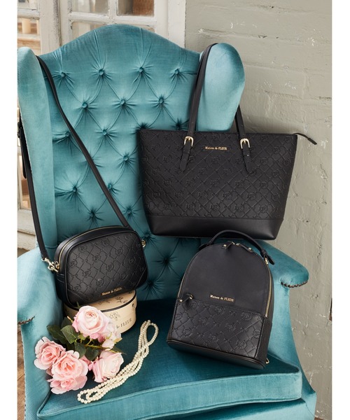 Maison de FLEUR(メゾンドフルール)の「モノグラムレトロラウンドショルダーバッグ(ショルダーバッグ・レディース・ブラック・FREE)」の7枚目の写真