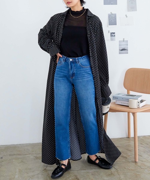 KOBE LETTUCE（コウベレタス）の「[ トールレタス ] 2wayベルトタックマキシシャツワンピース（シャツワンピース・レディース・ブルー系その他/ベージュ/ブラック系その他/ネイビー・TLL/TL）」の10枚目の写真