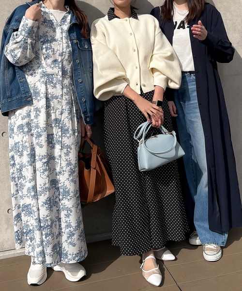 KOBE LETTUCE（コウベレタス）の「[ トールレタス ] 2wayベルトタックマキシシャツワンピース（シャツワンピース・レディース・ブルー系その他/ベージュ/ブラック系その他/ネイビー・TLL/TL）」の6枚目の写真