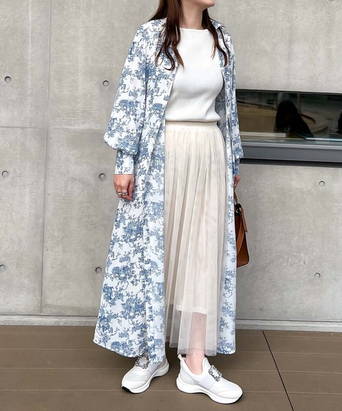 KOBE LETTUCE（コウベレタス）の「[ トールレタス ] 2wayベルトタックマキシシャツワンピース（シャツワンピース・レディース・ブルー系その他/ベージュ/ブラック系その他/ネイビー・TLL/TL）」の11枚目の写真