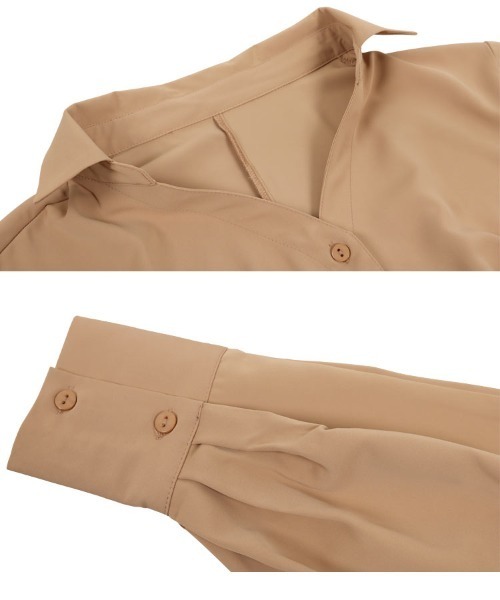 KOBE LETTUCE（コウベレタス）の「[ トールレタス ] 2wayベルトタックマキシシャツワンピース（シャツワンピース・レディース・ブルー系その他/ベージュ/ブラック系その他/ネイビー・TLL/TL）」の13枚目の写真