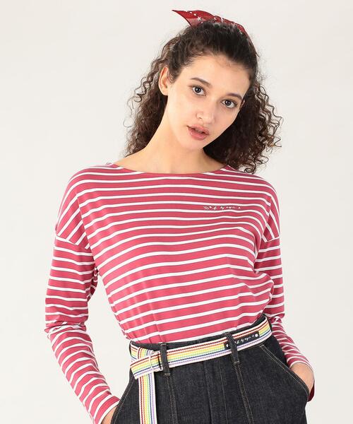 【新品タグ付】agnes b. アニエスベー　ボーダーTシャツ　ピンク agnes b.（アニエスベー） tシャツ × HH L/S Marine Border Tee
