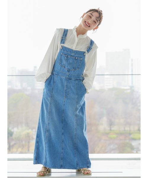 AMERICAN HOLIC（アメリカンホリック）の「バックタックデニムオーバーオール（サロペット/オーバーオール・レディース・インディゴブルー・L/M）」の3枚目の写真