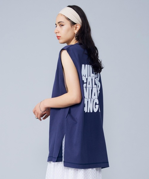 MILKFED.（ミルクフェド）の「BIG TANK TOP（Tシャツ/カットソー・レディース・ホワイト/ネイビー/ライトグリーン・ONE SIZE）」の12枚目の写真
