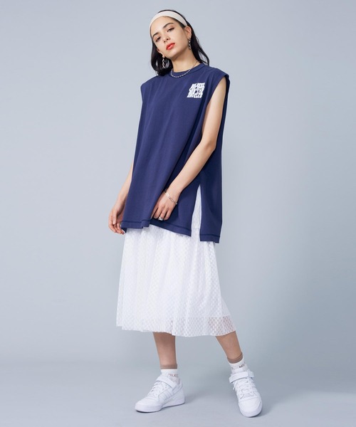 MILKFED.（ミルクフェド）の「BIG TANK TOP（Tシャツ/カットソー・レディース・ホワイト/ネイビー/ライトグリーン・ONE SIZE）」の9枚目の写真