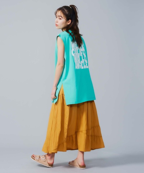 MILKFED.（ミルクフェド）の「BIG TANK TOP（Tシャツ/カットソー・レディース・ホワイト/ネイビー/ライトグリーン・ONE SIZE）」の16枚目の写真