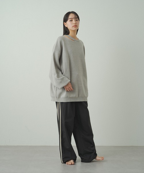 earthy（アーシー）の「デザインネックニット（ニット/セーター・レディース・グレー/オフホワイト/ブラック・FREE）」の12枚目の写真