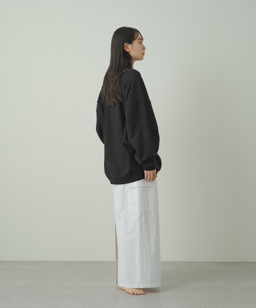 earthy（アーシー）の「デザインネックニット（ニット/セーター・レディース・グレー/オフホワイト/ブラック・FREE）」の15枚目の写真