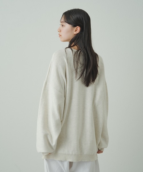 earthy（アーシー）の「デザインネックニット（ニット/セーター・レディース・グレー/オフホワイト/ブラック・FREE）」の22枚目の写真