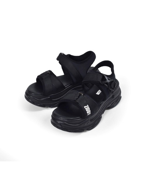 ZIDDY（ジディ）の「ZIDDY/バックル付きスポーツサンダル(21~24cm)（サンダル・キッズ・ブラック・21/22/23/24）」の4枚目の写真
