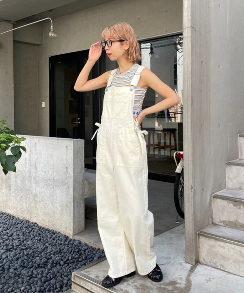 HELLO.SANFRANCISCO（ハローサンフランシスコ）の「【HELLO.SANFRANCISCO/ハローサンフランシスコ】ジャガードゴムクロップドタンクトップ（タンクトップ・レディース・ブラック/サックスブルー・FREE）」の13枚目の写真