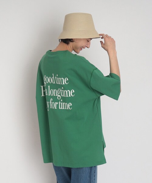 Cutie Blonde(キューティーブロンド)の「◆【USAコットン】体型カバーもできる!ロゴアソートBIG Tシャツ(Tシャツ/カットソー・レディース・ホワイト系その他2/ブラック系/ホワイト系その他/グリーン系その他2・00)」の4枚目の写真