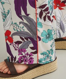 GRACE CONTINENTAL ボタニカルプリントワイドパンツ 花柄 グレース