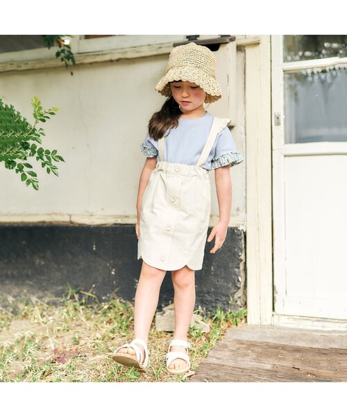 apres les cours（アプレレクール）の「パール付き折りたたみペーパーハット（ハット・キッズ・ベージュ/アイボリー・54/50/58）」の8枚目の写真