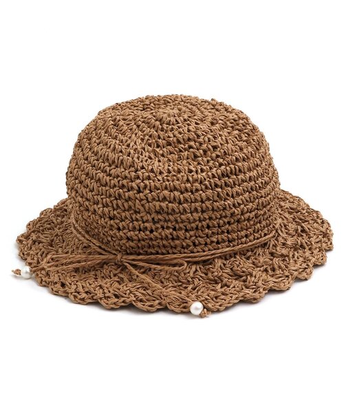 apres les cours（アプレレクール）の「パール付き折りたたみペーパーハット（ハット・キッズ・ベージュ/アイボリー・54/50/58）」の20枚目の写真