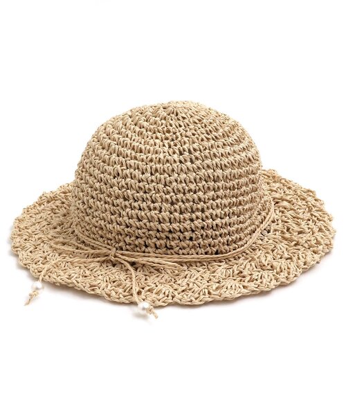 apres les cours（アプレレクール）の「パール付き折りたたみペーパーハット（ハット・キッズ・ベージュ/アイボリー・54/50/58）」の21枚目の写真