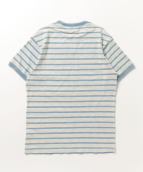 RRL ダブルアールエル インディゴ ストライプド ジャージー Tシャツ