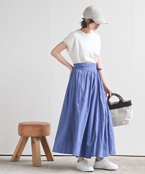 rps（アールピーエス）の「ボリュームロング巻きスカート（スカート・レディース・チャコールグレー/ブラック/パープル/グリーン/マスタード/カーキ/ブルー・フリー）」の15枚目の写真