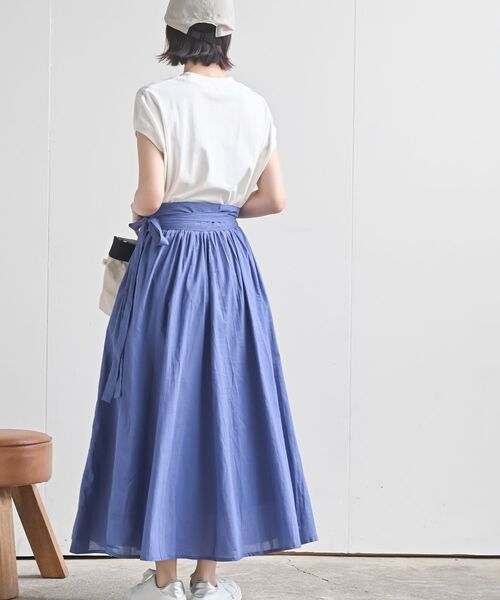 rps（アールピーエス）の「ボリュームロング巻きスカート（スカート・レディース・チャコールグレー/ブラック/パープル/グリーン/マスタード/カーキ/ブルー・フリー）」の18枚目の写真