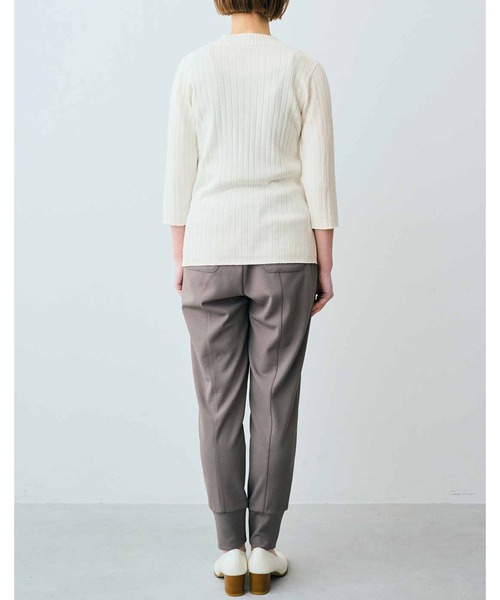 IEDIT（イディット）の「ＩＥＤＩＴ　抗菌防臭加工のハイネックデザインリブニット（ニット/セーター・レディース・ネイビー/ブラック/ホワイト・MEDIUM/LARGE/X-LARGE/XX-LARGE/XXX-LARGE/SMALL）」の7枚目の写真