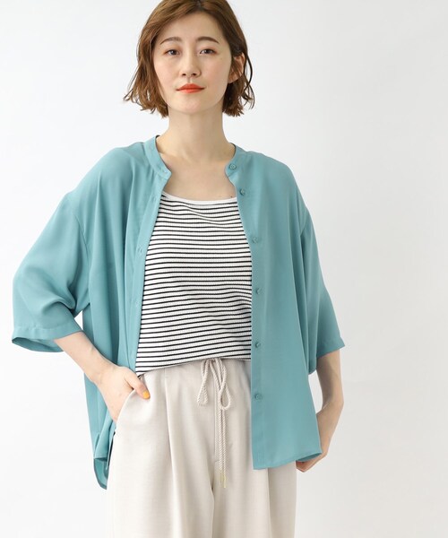 grove（グローブ）の「◇2WAYジョーゼットシャツブラウス