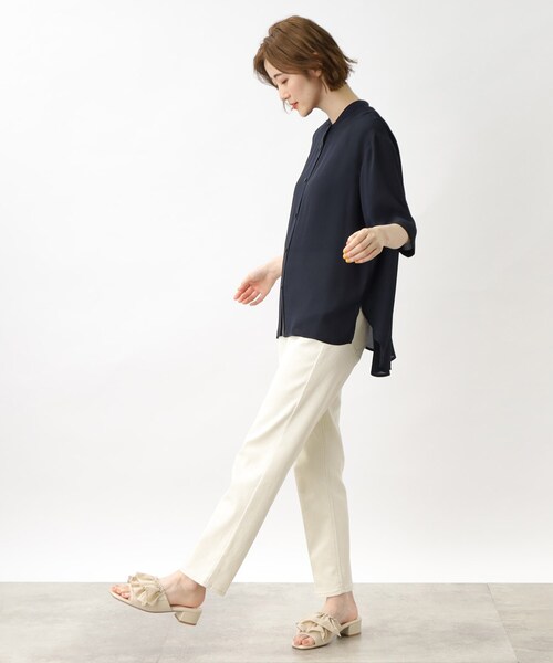 grove（グローブ）の「◆2WAYジョーゼットシャツブラウス（シャツ/ブラウス・レディース・ブルー/ネイビー/アイボリー・03/02/04/01/05）」の11枚目の写真