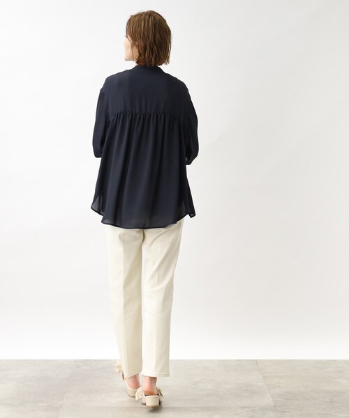 grove（グローブ）の「◆2WAYジョーゼットシャツブラウス（シャツ/ブラウス・レディース・ブルー/ネイビー/アイボリー・03/02/04/01/05）」の12枚目の写真